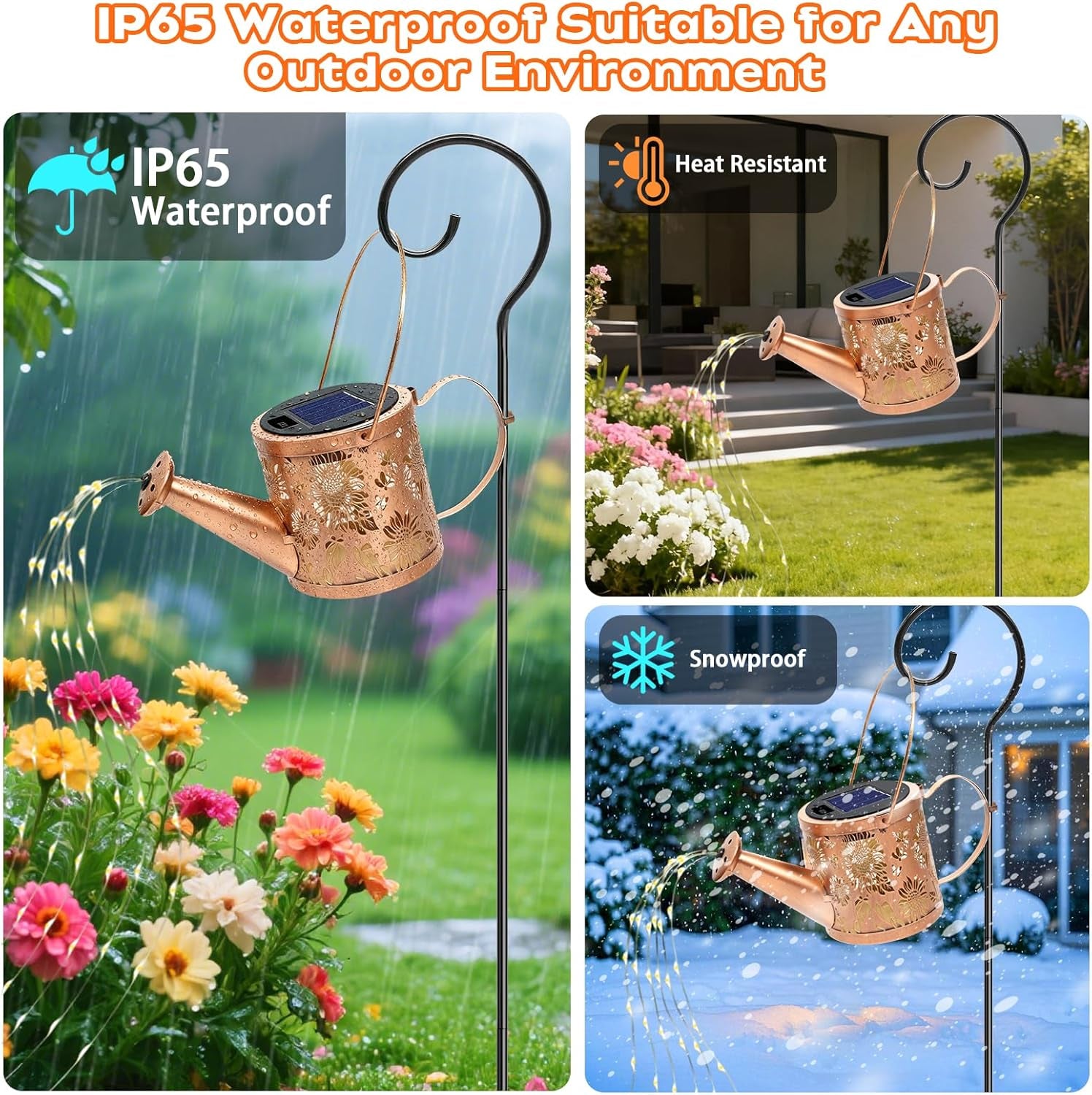 Solar Watering Can Lights, Sunflower Decorative Hanging Lantern Solar Lights Outdoor Waterproof, Gifts for Mom Women Grandma Mother'S Day, Retro Metal Garden Decor for outside Yard Patio Lawn