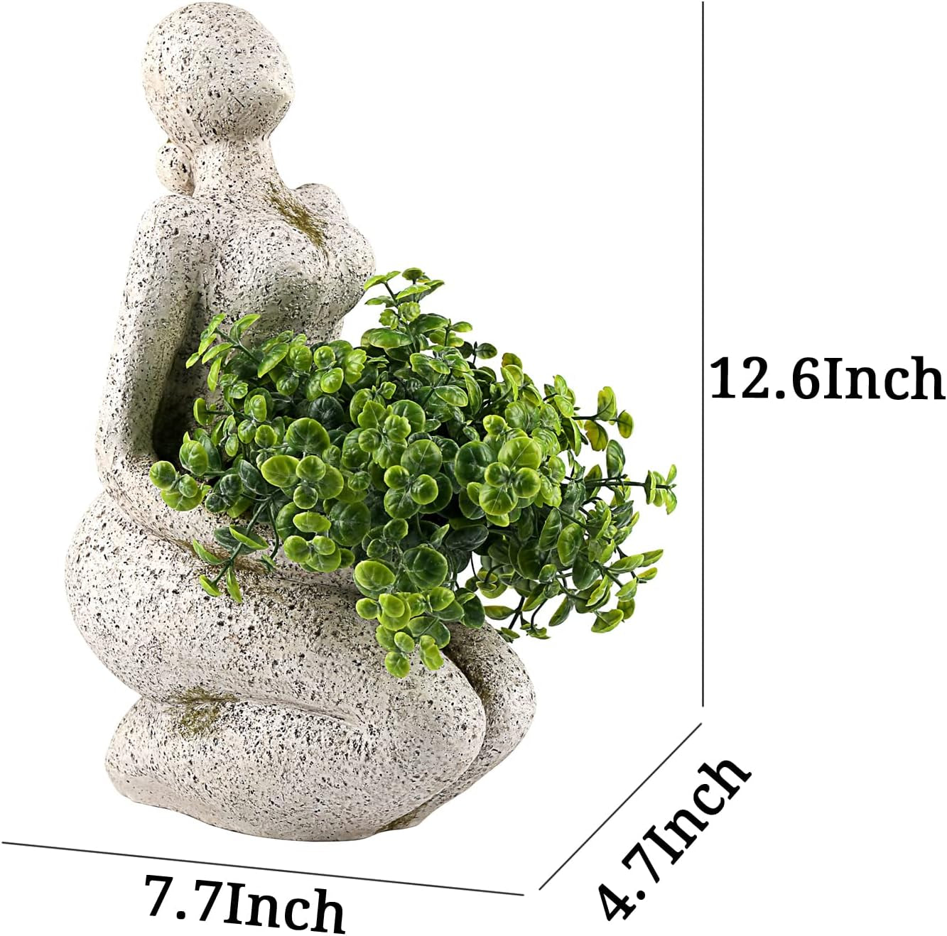 Large Planters for Outdoor Indoor Plants Head Face Planter Pot Unique Succulent Planters Flower Vase with Drainage Hole New Life