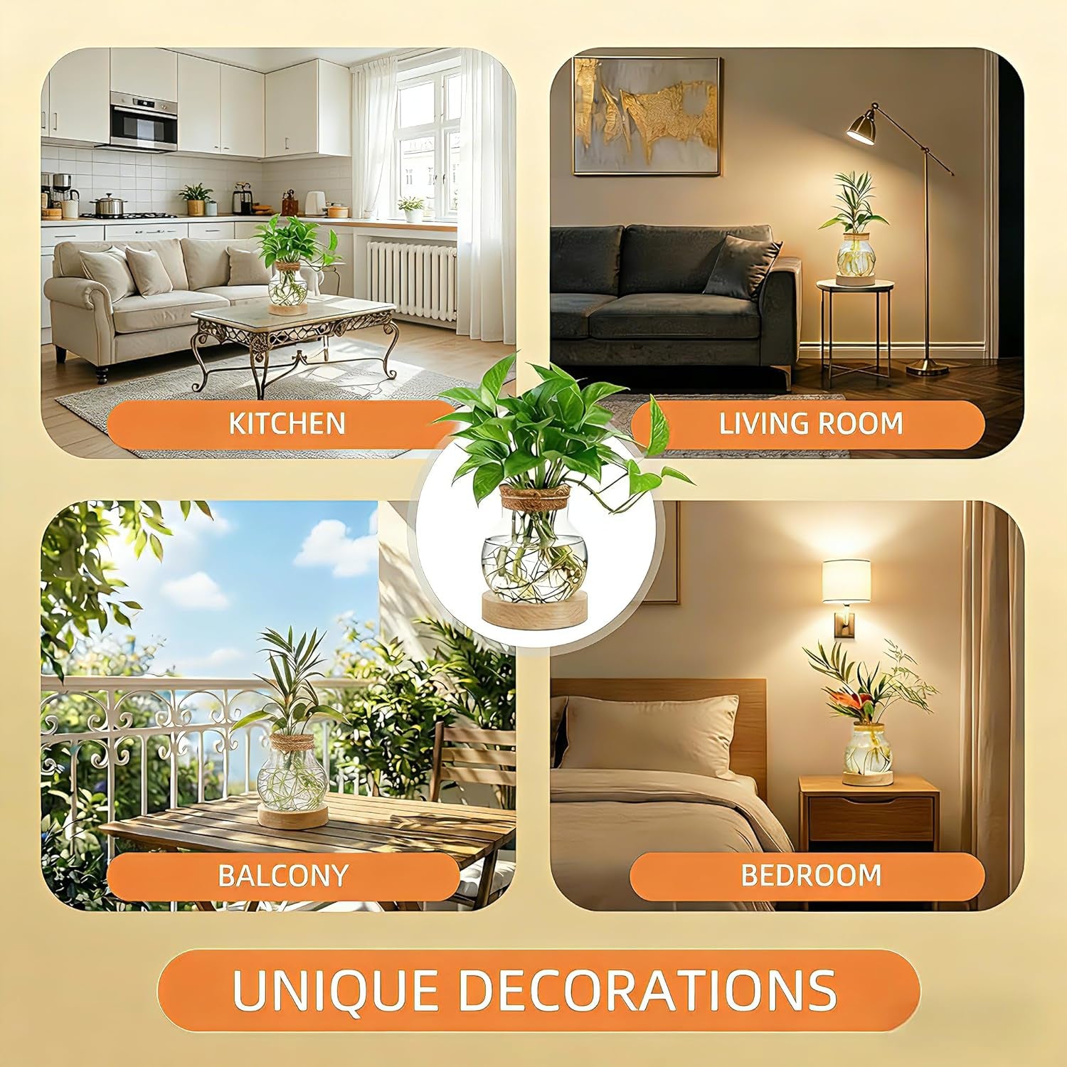 Plant Propagation Station with Light, Valentines Day Glass Terrarium with Stepless Dimming Function Hydroponic Glass Container Vase Jars Gardening Gifts for Mom Women Plant Lovers