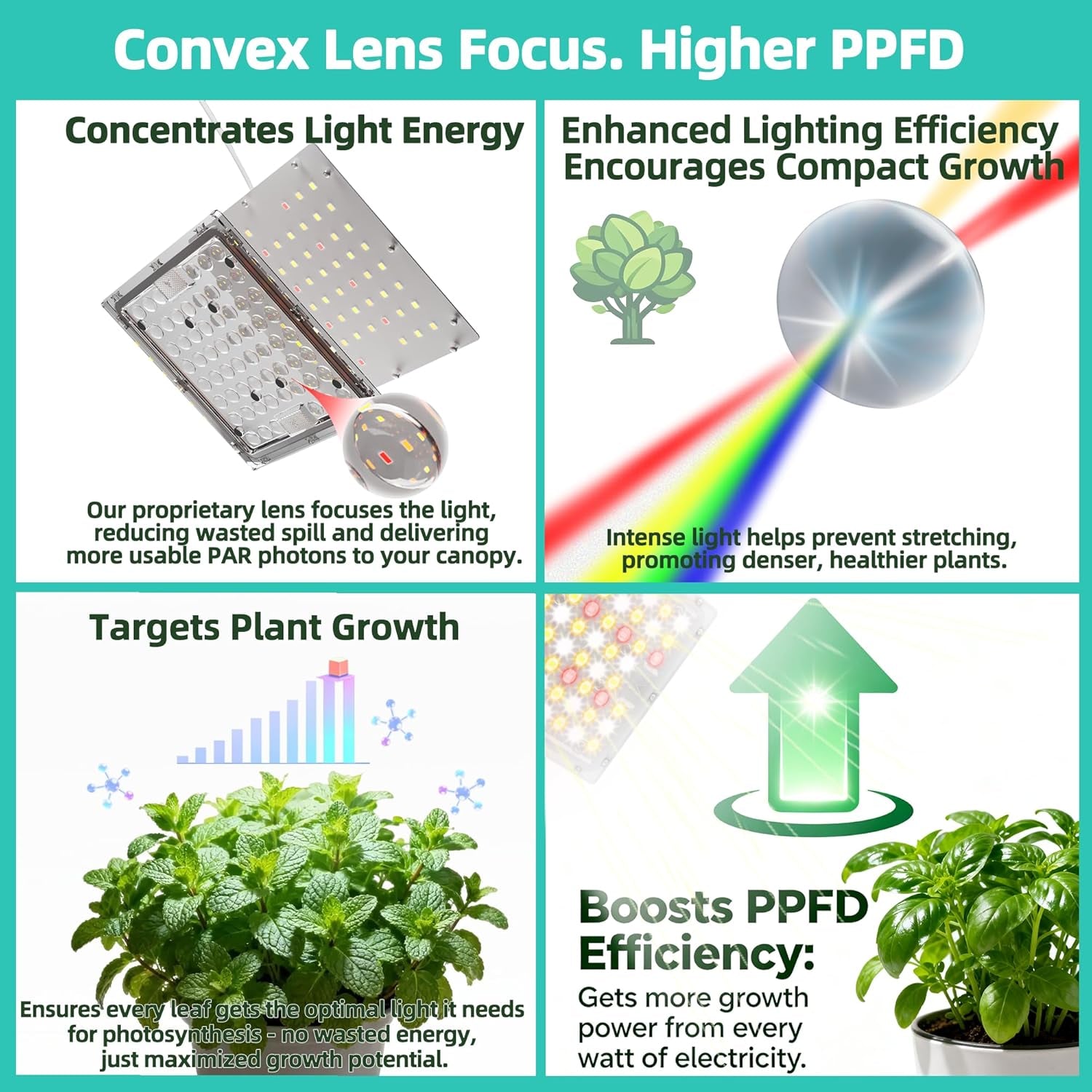 Stick-On under Cabinet Grow Lights with Timer, High PPFD Sun-Like Full Spectrum LED Puck Light for Indoor Plants, Succulents, Mini Spotlight for Shelves, Terrarium & Display Case (3500K Warm White)