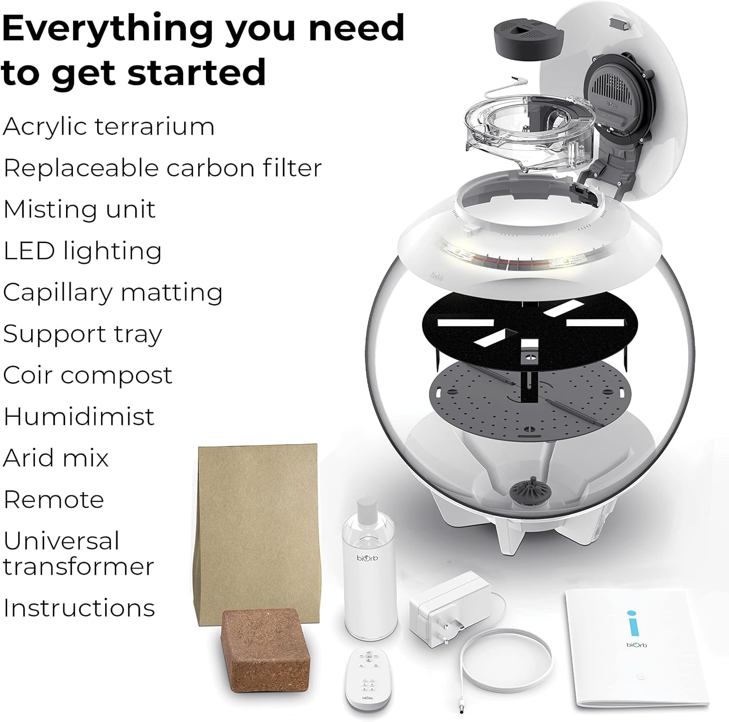 AIR 30, Fully Automated Terrarium for Arid, Temperate, or Tropical Plants, Gray